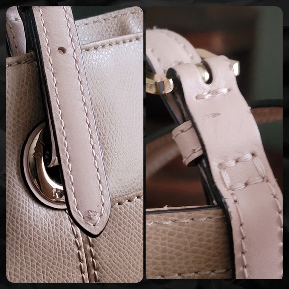 Michael Kors Tote Tan Khaki Pebbled Leather Bag